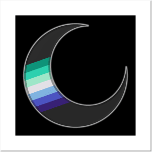 Gay Pride Crescent Moon Posters and Art